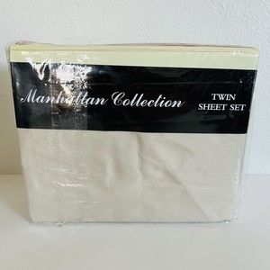 Manhattan Collection Twin Size Bed Sheet Set Extra Soft Taupe Tan Beige New